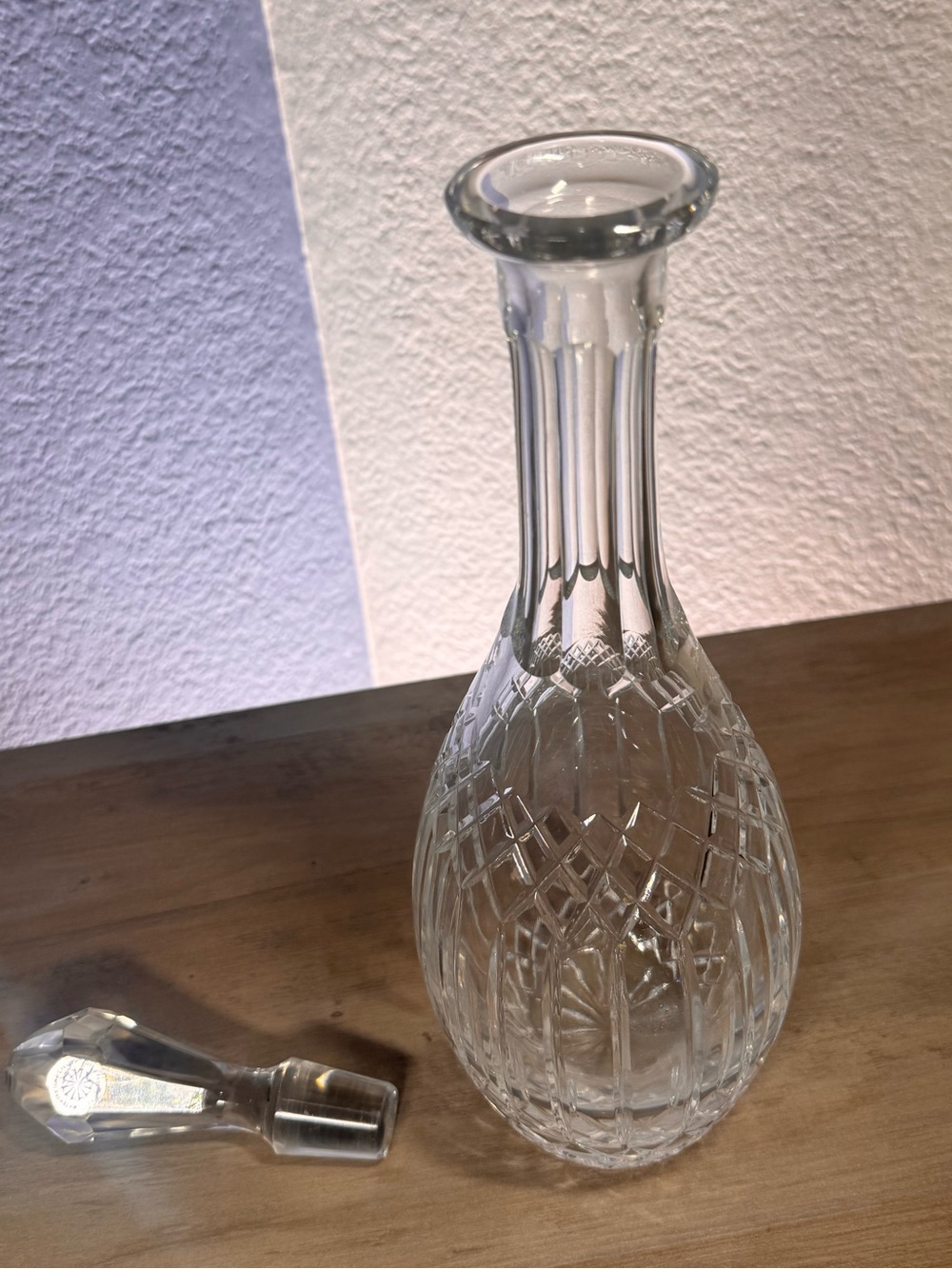Wedgwood Galway Irish Crystal Decanter 14.5” Original Stopper Signed - Picture 3 of 8